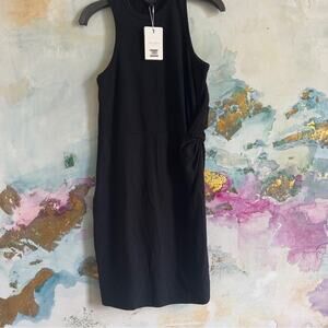 NWT Ted Baker black tank sleeveless dresses fitted knit size 4 6 small